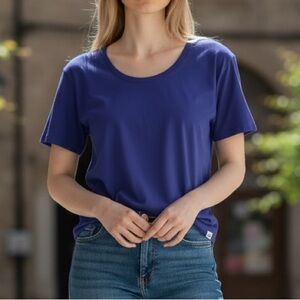 Bamboo fabric Blue spun bamboo top